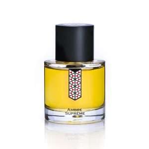 Frasco de Les Indémodables Ambre Supreme, perfume nicho de ámbar supremo para El Salvador y Centroamérica, envío internacional.