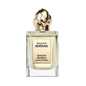 Frasco de Maison Mataha Parfums Evasion Bonbon, perfume nicho gourmand/caramelo/dulce para El Salvador y Centroamérica, envío internacional.