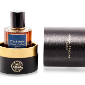 `L'Oud Marine: La brisa marina y la riqueza del oud en un perfume MAKSIM. Experimenta la sofisticación.