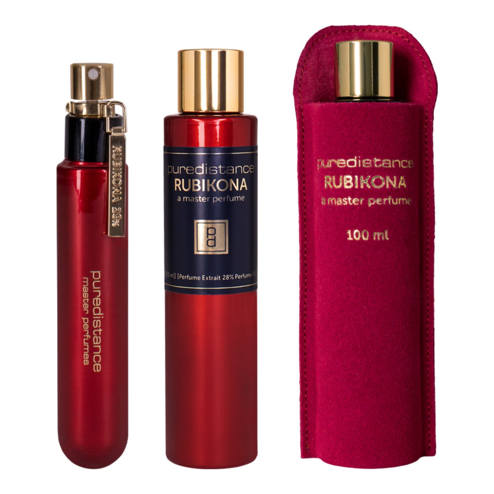 Puredistance RUBIKONA, perfume floral ambarado de rosa, iris y vainilla