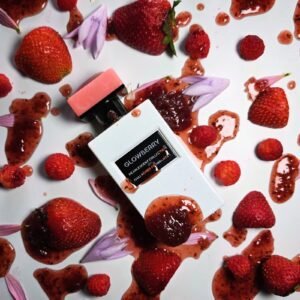 Glowberry de Gallagher Fragrances, colección Pearlescent, perfume frutal gourmand de frambuesa, tarta de fresa y cashmere, en 7 Sense Parfums El Salvador